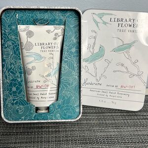 Library Of Flowers True Vanilla Hand Crème 3.4 oz New